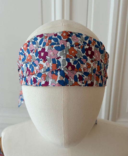 Bandeau à nouer en coton imprimé Liberty