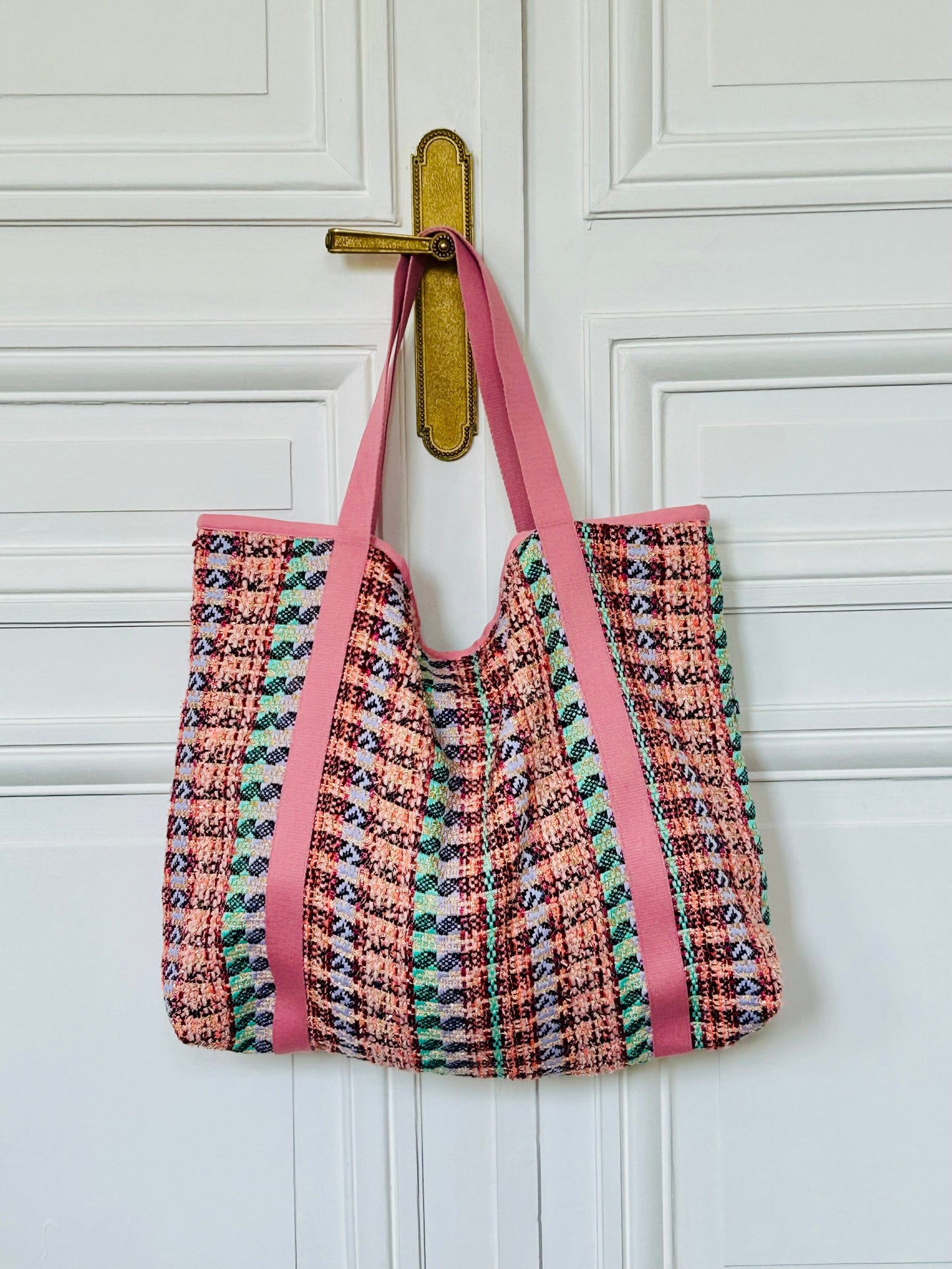 Sac Marie en tweed multicolore fabriqué en France