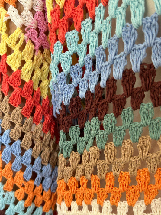 Gilet en coton multicolore