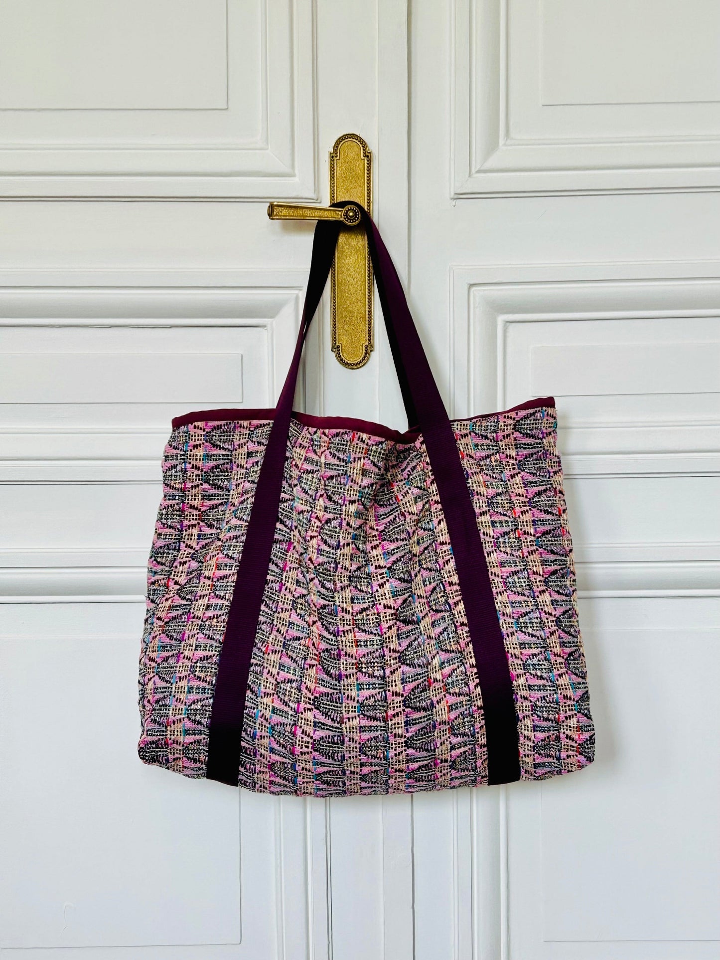 Sac Marie en tweed multicolore fabriqué en France