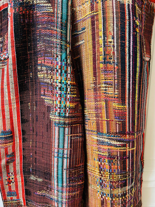 Salopette en tweed multicolore fabriquée en France