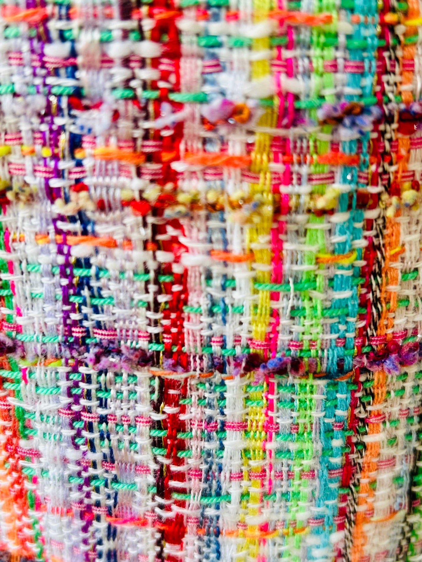 Robe en V en très weed multicolore tissé et fabriquée en France