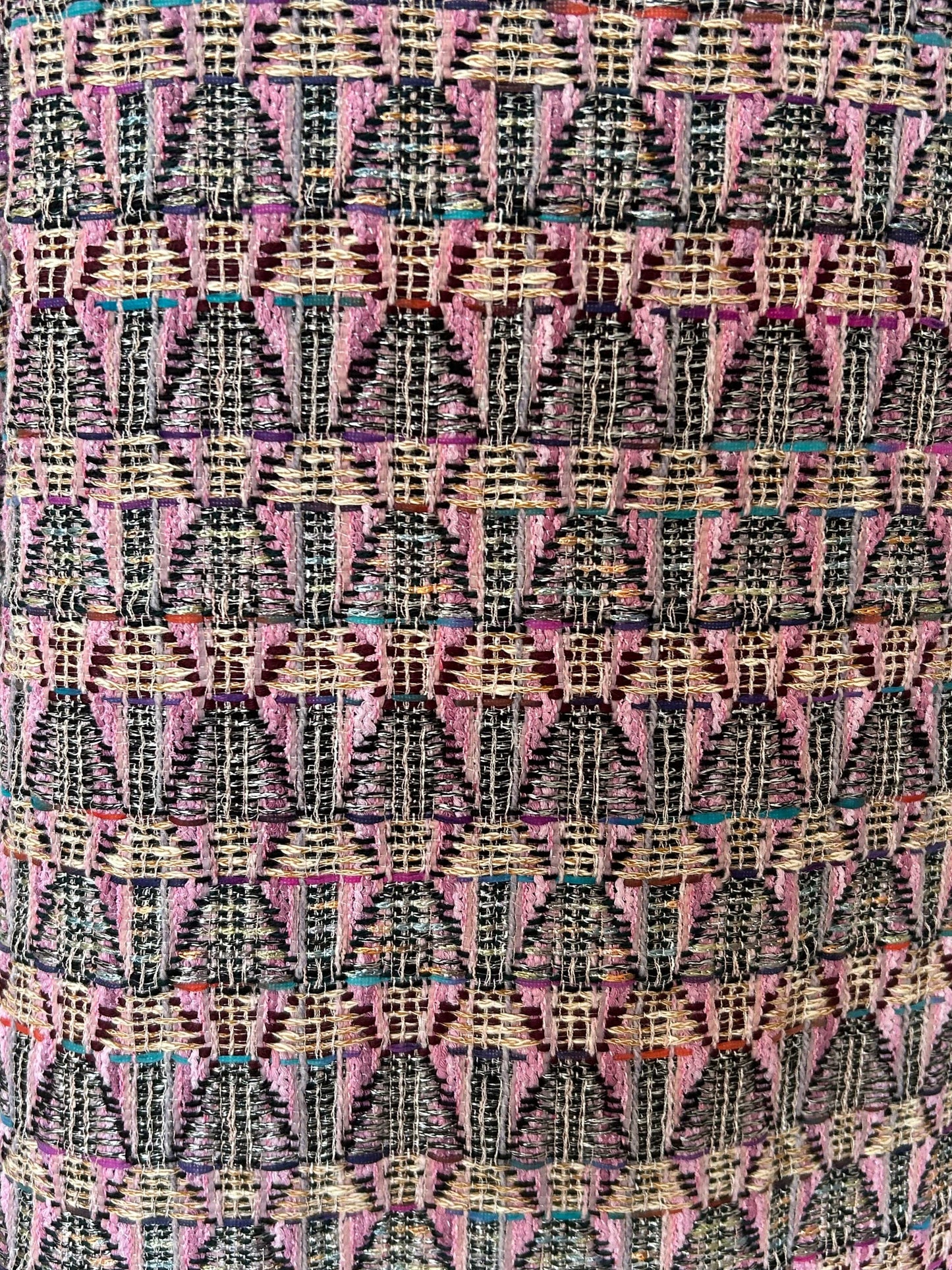 Robe en tweed multicolore sans manches fabriquée en France