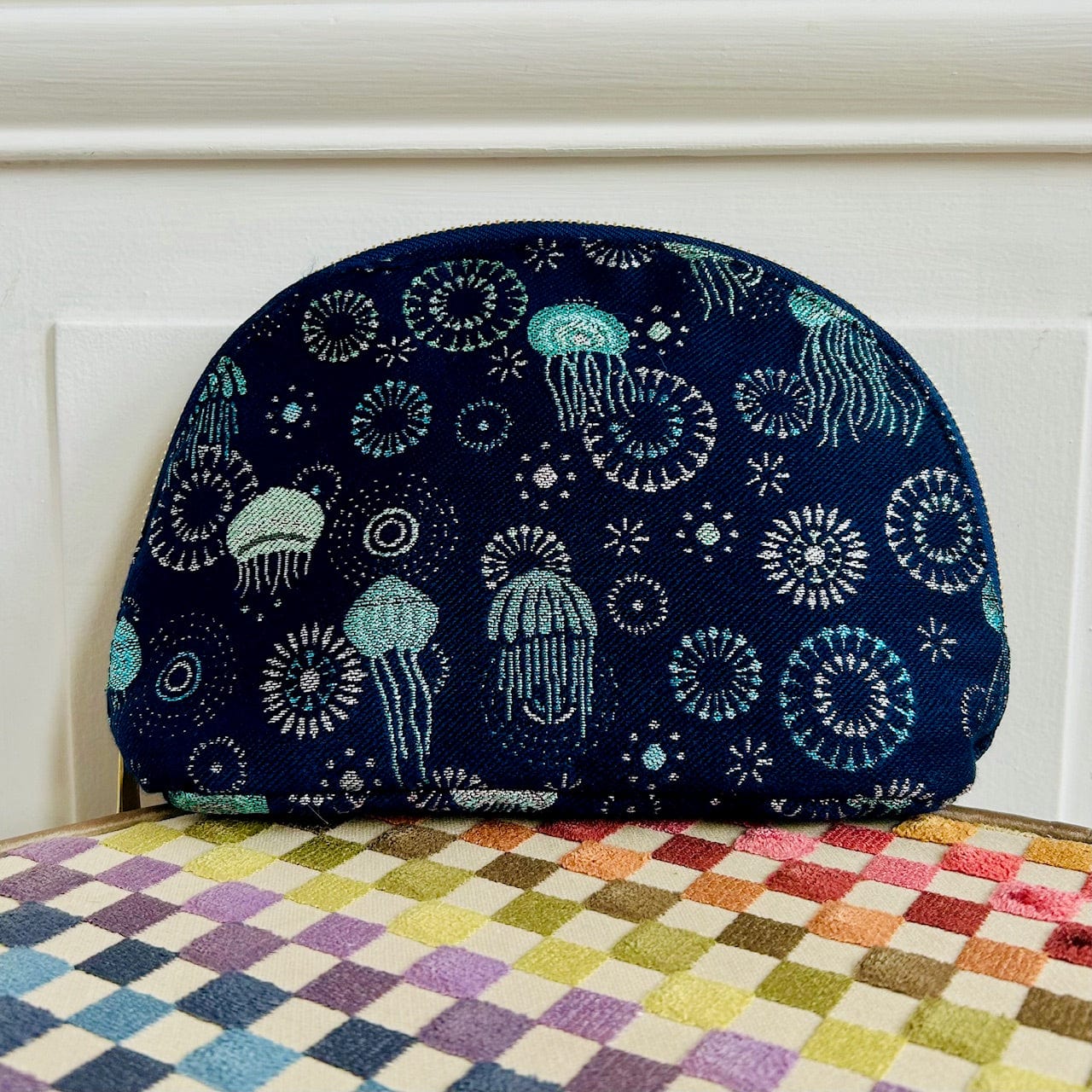 Pochette Sam en tweed méduses fabriquée en France