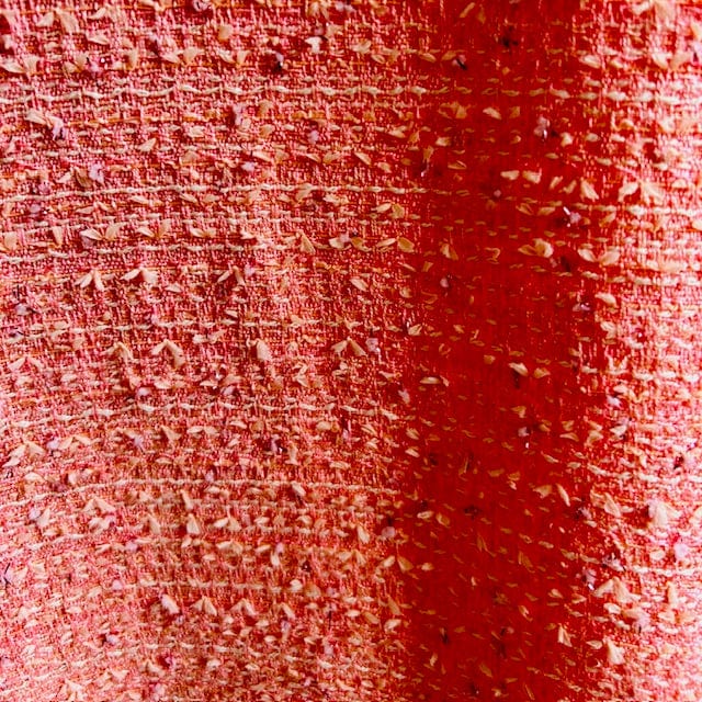 Robe en tweed manches longues saumon fabriquée en France