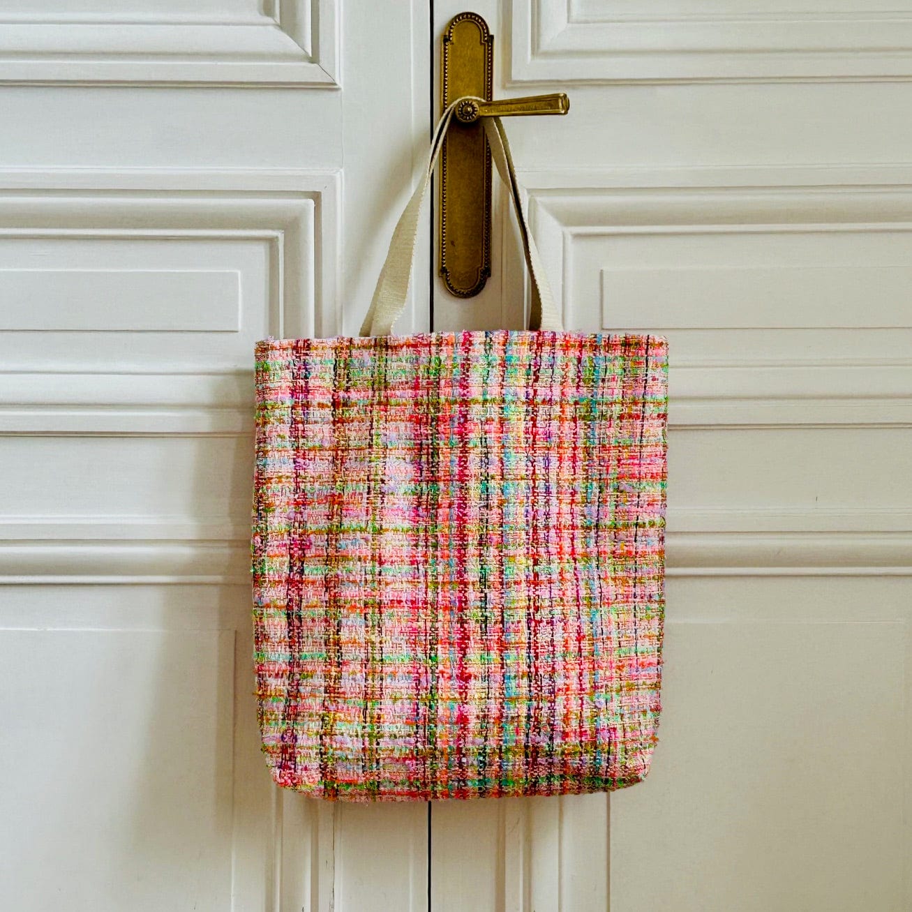 Sac Vivien en tweed multicolore tissé et fabriqué en France