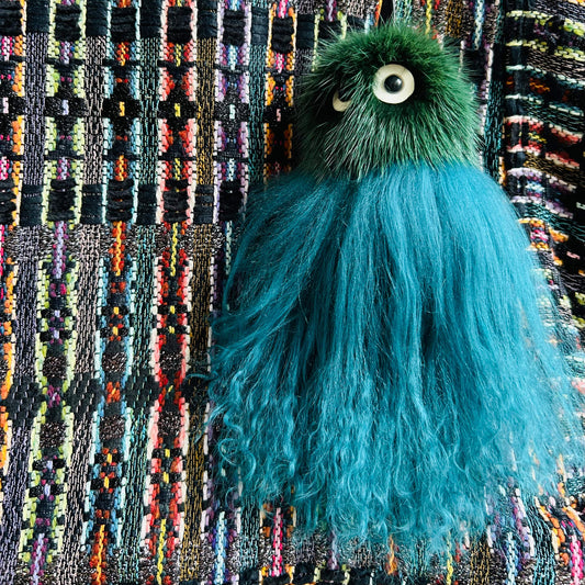 Sac Sébastien en tweed fabriqué en France avec pompon méduse