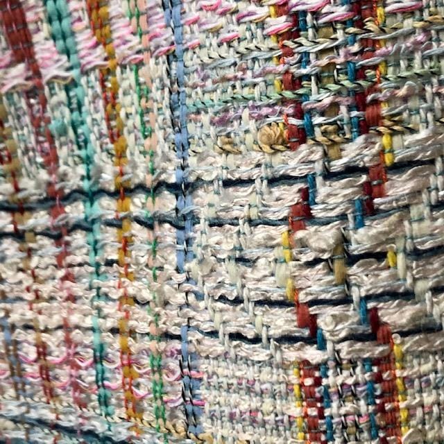 Kimono en tweed multicolore tissé et fabriqué en France