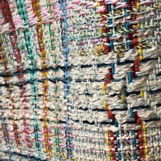 Kimono en tweed multicolore tissé et fabriqué en France