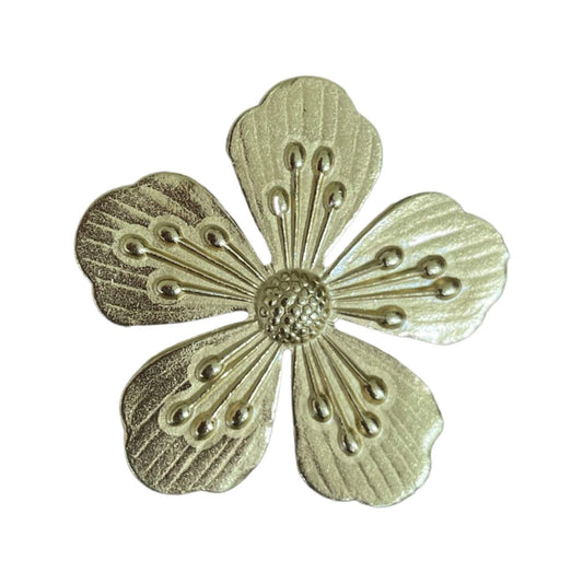 Broche fleur dorée