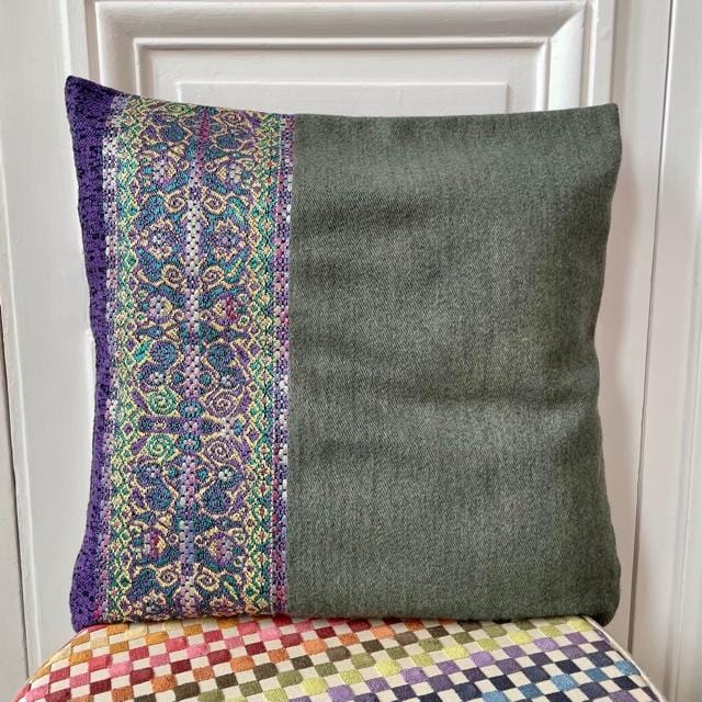 Coussin 50x50cm en tweed tissé et fabriqué en France