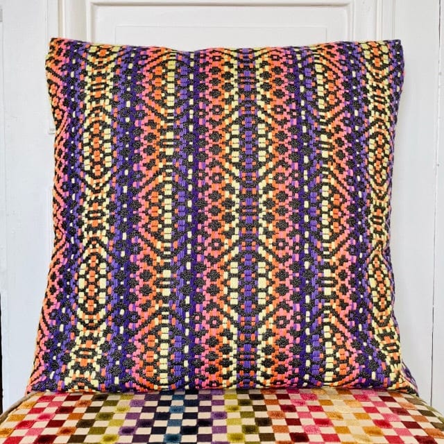 Coussin 50x50cm en tweed tissé et fabriqué en France