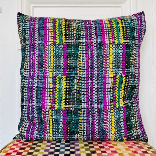 Coussin 50x50cm en tweed tissé et fabriqué en France