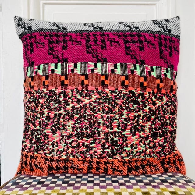 Coussin 50x50cm en tweed tissé et fabriqué en France