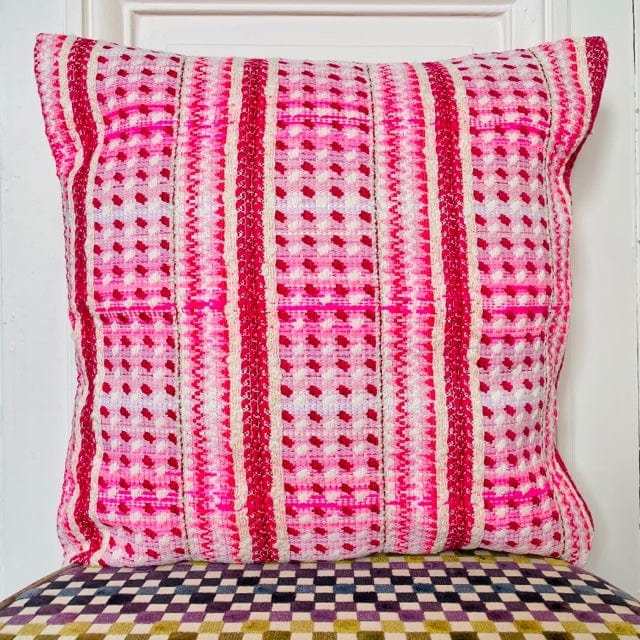 Coussin 50x50cm en tweed tissé et fabriqué en France