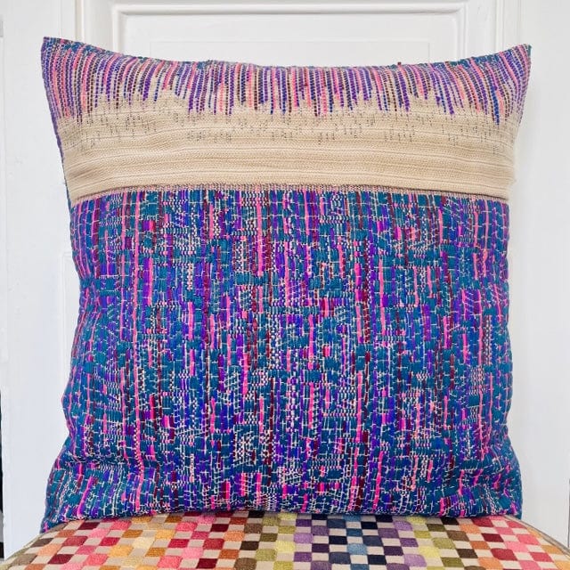 Coussin 50x50cm en tweed tissé et fabriqué en France