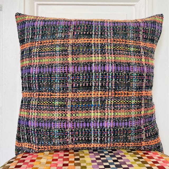 Coussin 50x50cm en tweed tissé et fabriqué en France