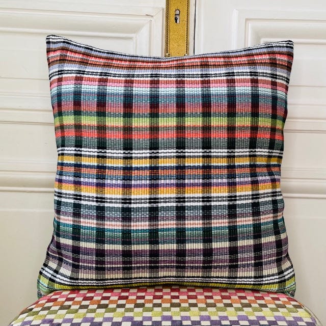 Coussin 50x50cm en tweed tissé et fabriqué en France