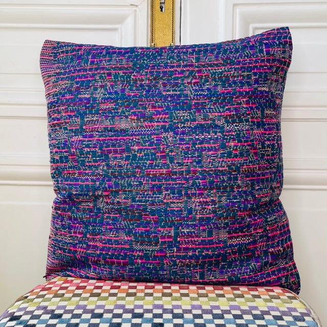 Coussin 50x50cm en tweed tissé et fabriqué en France