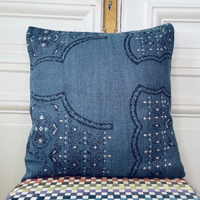 Coussin 50x50cm en tweed tissé et fabriqué en France