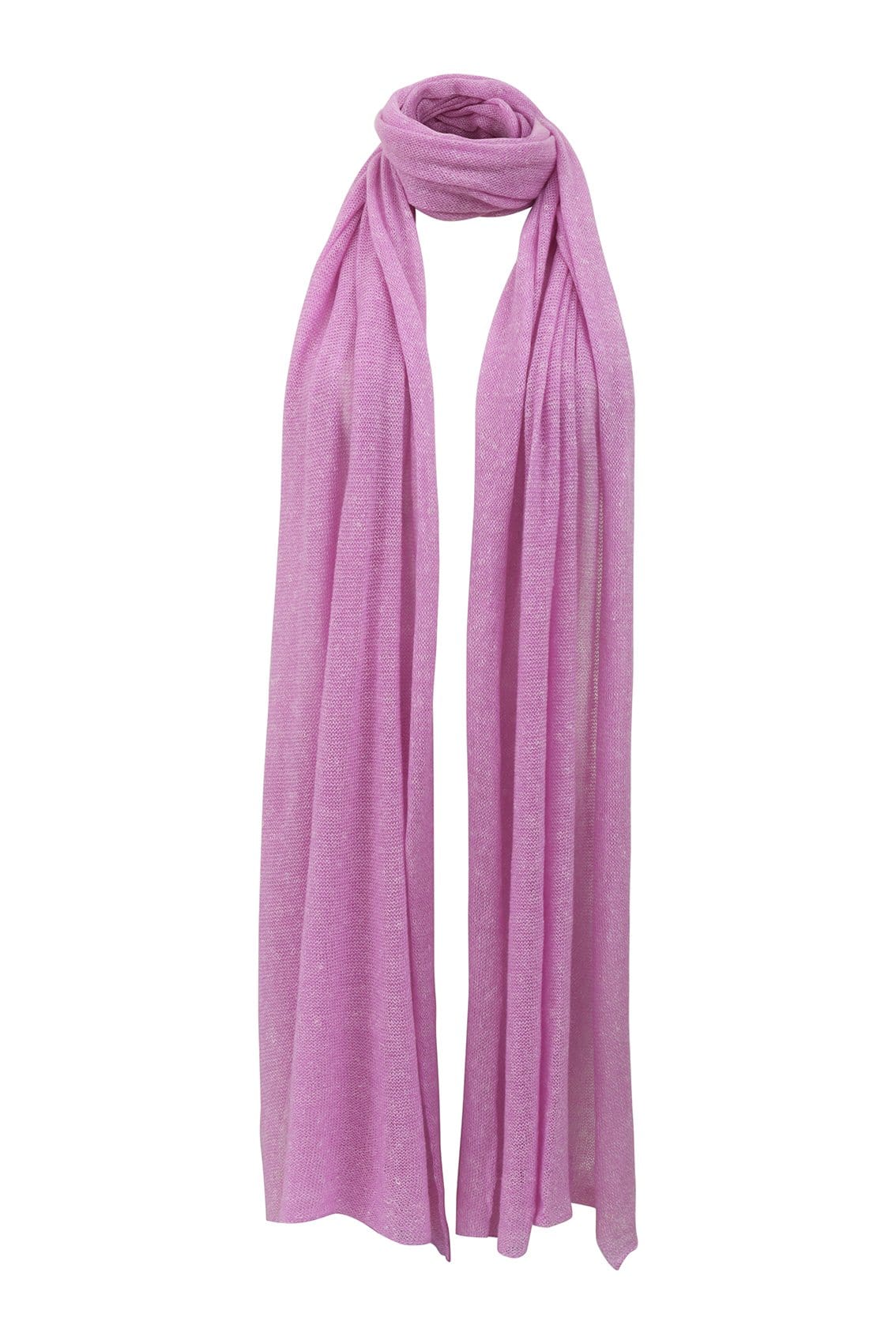 Etole lilas tricotée en France 200x60 cm 58% cachemire 42% lin