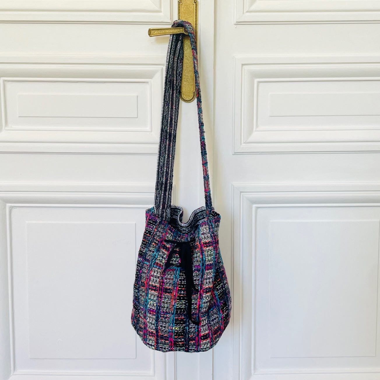 Sac seau Edouard en tweed