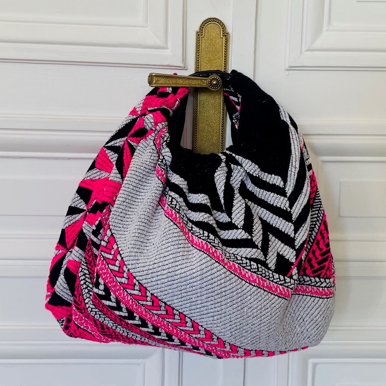 Sac bamboo Cora en tweed
