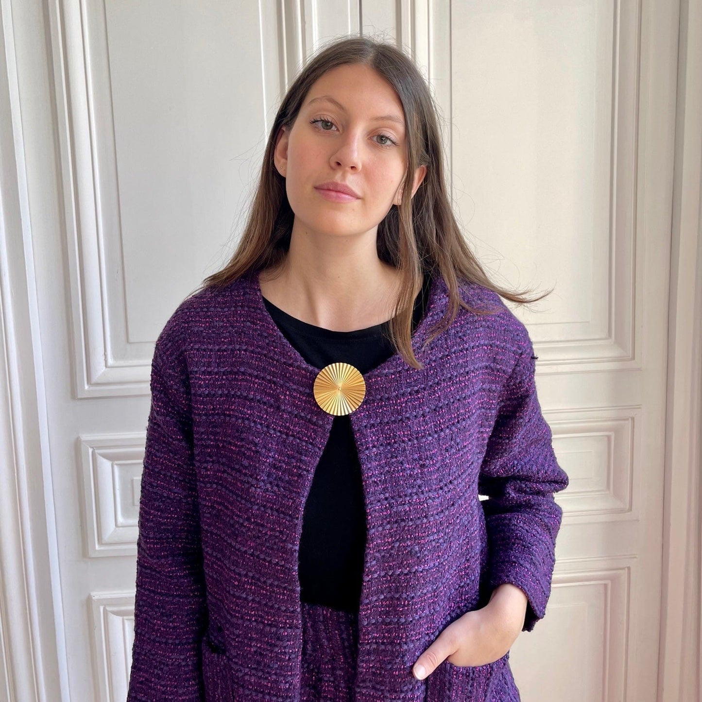 Broche Ronde dorée