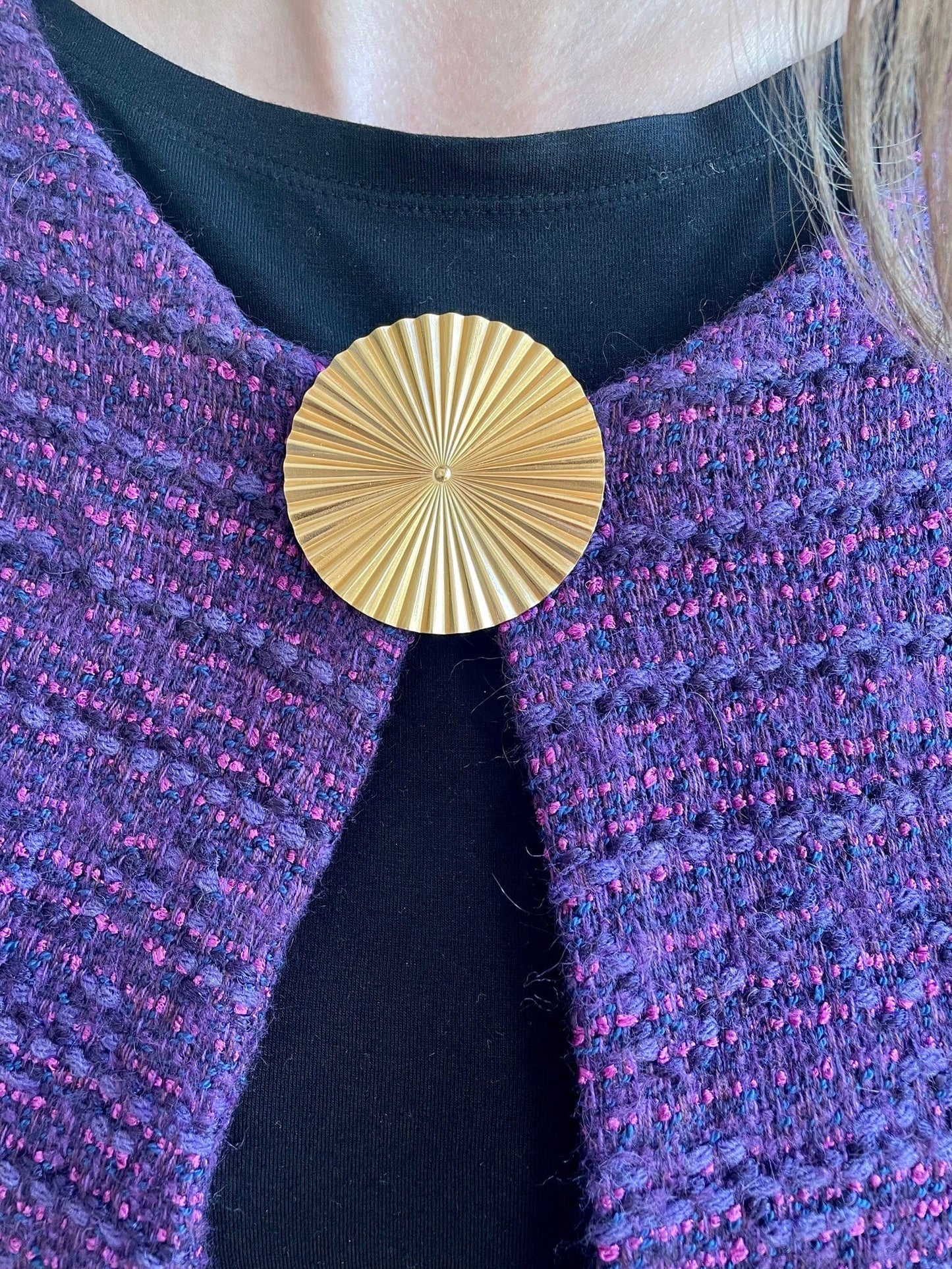 Broche Ronde dorée