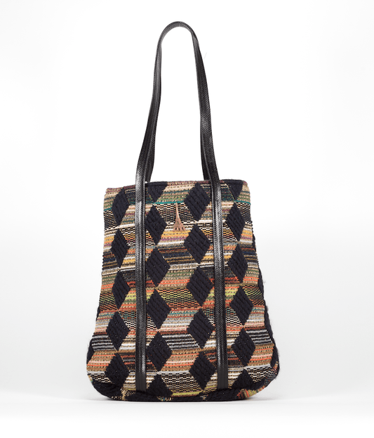 Sac Honorine Evesome en tweed et cuir - Honorine Evesome bag in tweed and leather