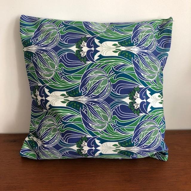 Coussin Evesome 50x50cm en denim de Liberty - Evesome cushion 50x50cm in Liberty denim