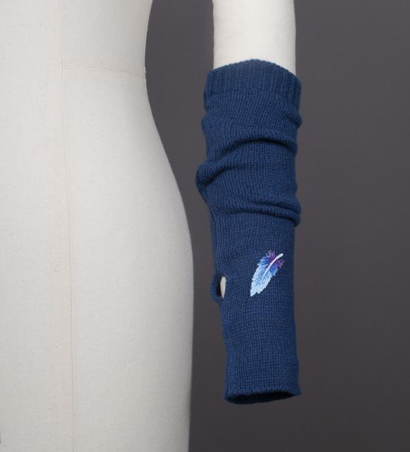 Mitaines froncées Evesome maille mousseuse 100% cachemire avec patch - Evesome frosted mittens frothy 100% cashmere with patch