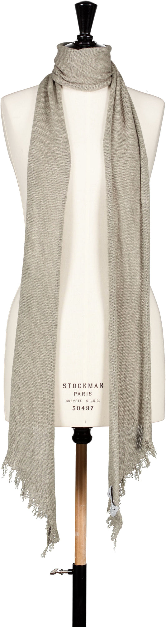 Mini écharpe à bords frangés Evesome 58% cachemire 42% lin - Evesome fringed mini scarf 58% cashmere 42% linen