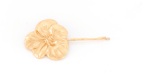 Barrette Pensée dorée Evesome - Golden Thought flower Barrette Evesome
