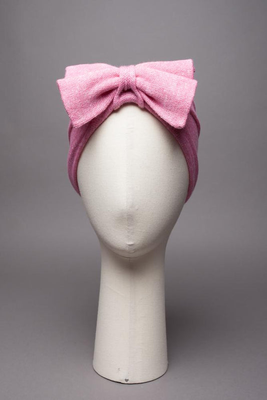 Headband avec double noeud Evesome 58% cachemire 42% lin - Headband with double bow Evesome 58% cashmere 42% linen