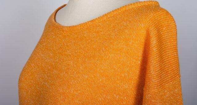 Pull Evesome manches courtes 58% cachemire 42% lin - Evesome short sleeve sweater 58% cashmere 42% linen
