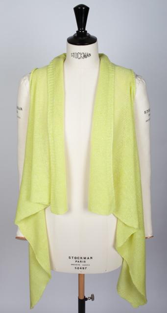 Pull Evesome sans manches double positions 58% cachemire 42% lin - Evesome sleeveless double-breasted sweater 58% cashmere 42% linen