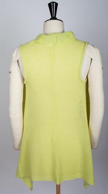 Pull Evesome sans manches double positions 58% cachemire 42% lin - Evesome sleeveless double-breasted sweater 58% cashmere 42% linen