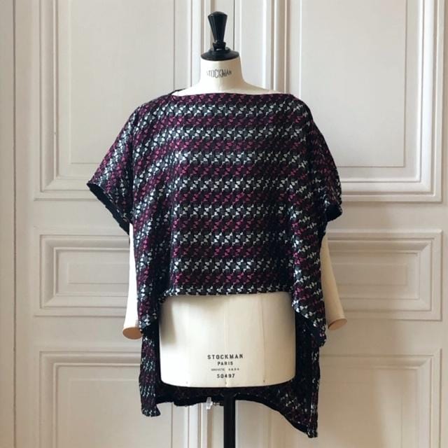 Poncho Evesome en tweed - Evesome tweed poncho