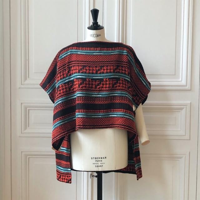 Poncho Evesome en tweed - Evesome tweed poncho