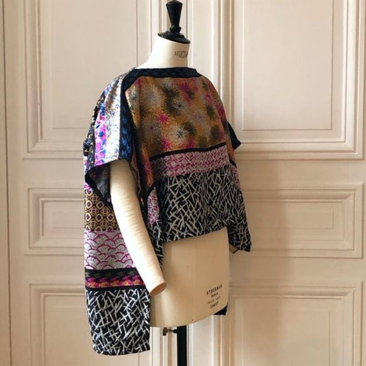 Poncho Evesome en tweed - Evesome tweed poncho