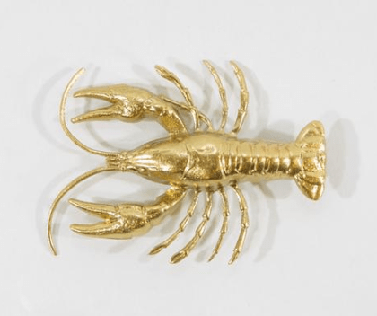 Broche Langouste dorée