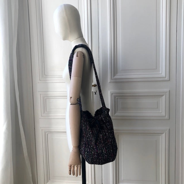 Sac seau Edouard en tweed