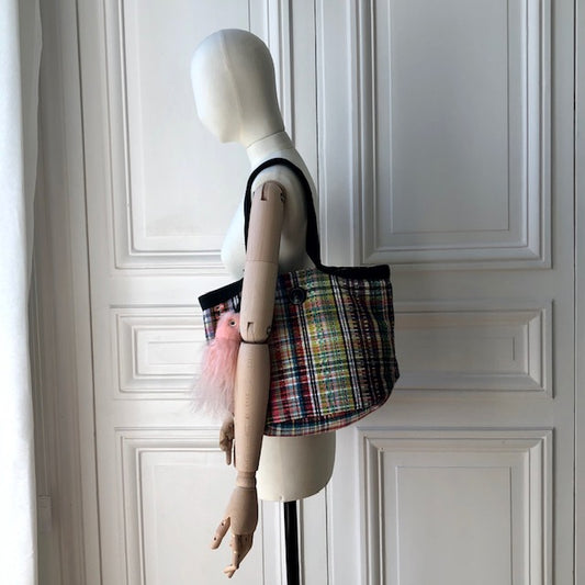 Sac François en tweed multicolore tissé et fabriqué en France