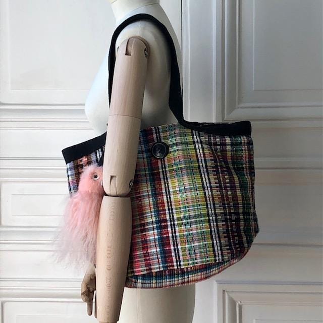 Sac François en tweed multicolore tissé et fabriqué en France