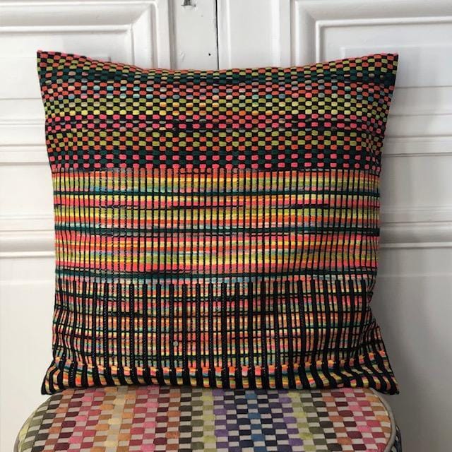 Coussin 50X50 cm en tweed tissé et fabriqué en France