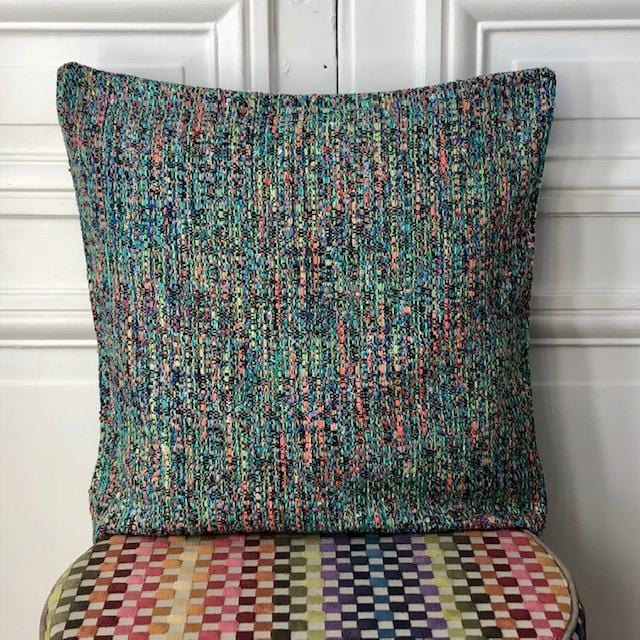 Coussin 50x50cm en tweed tissé et fabriqué en France