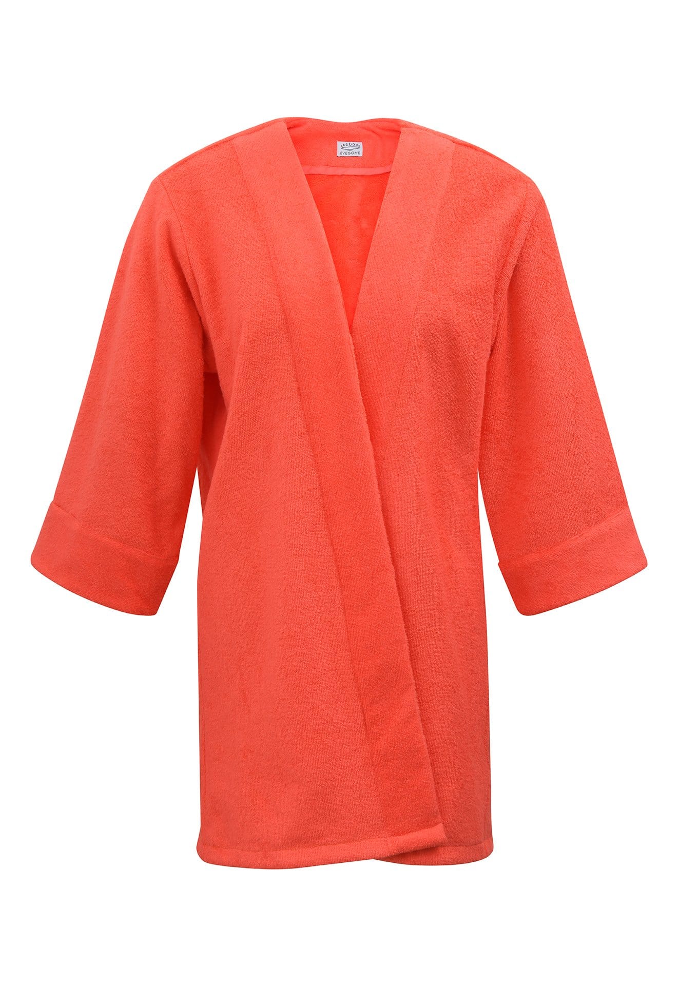 Kimono en éponge coton et bambou corail fabriqué en France
