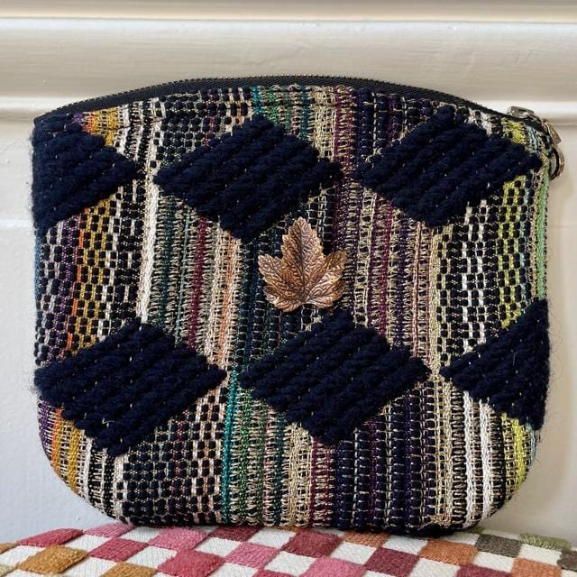 Pochette Delphine en tweed multicolore tissé et fabriquée en France
