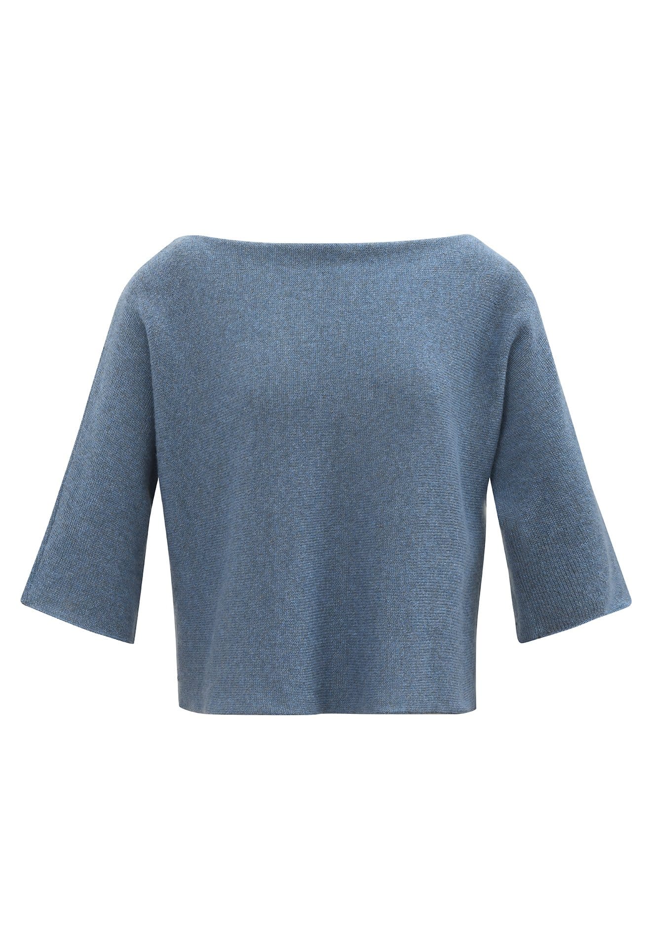 Pull court manches courtes 58% cachemire 42% lin
